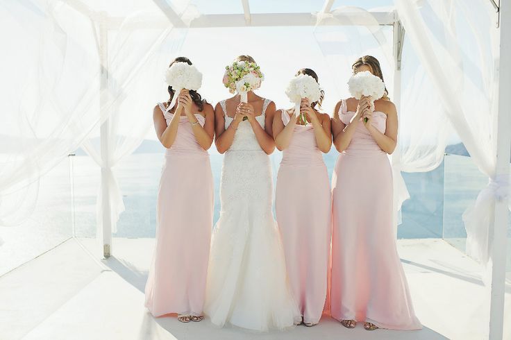 santorini THEMA SIX bridesmaids