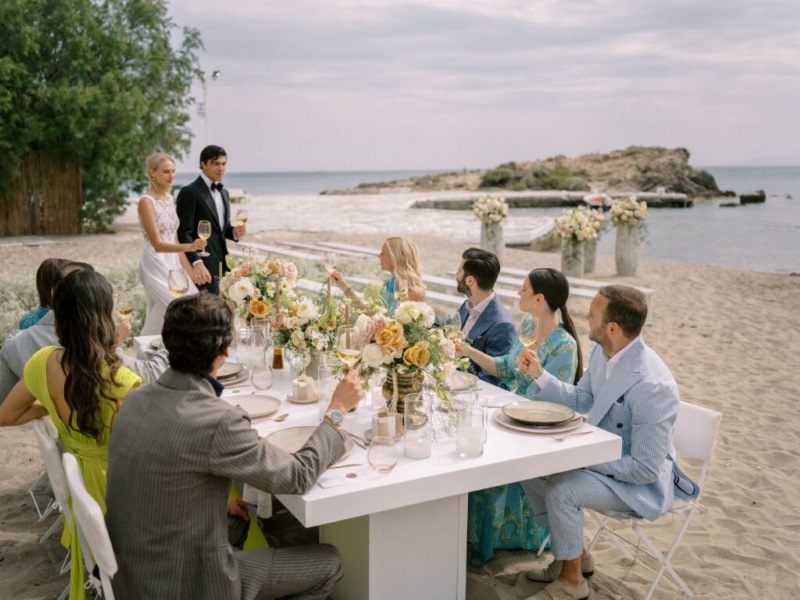 Couple in Wedding Reception by Olon Catering