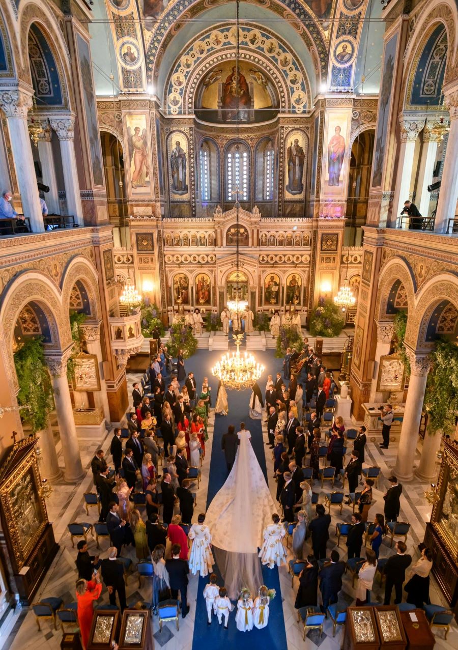 PHILIP AERIAL VIEW INSIDE CHURCH GettyImages 1236118823