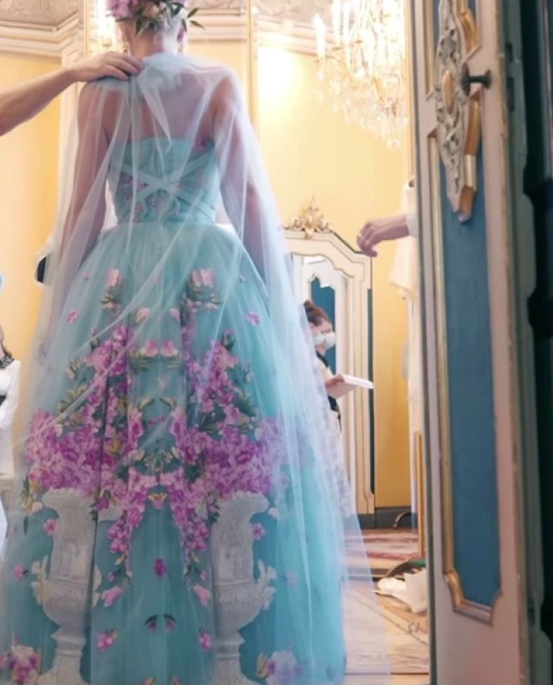 lady kitty 800 blue floral dress back kitty spencer wedding dress insert 5